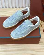 Loro Piana Men's Suede Mesh Sneakers