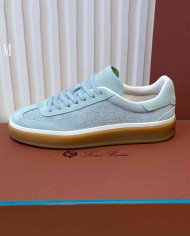 Loro Piana Men's Suede Mesh Sneakers