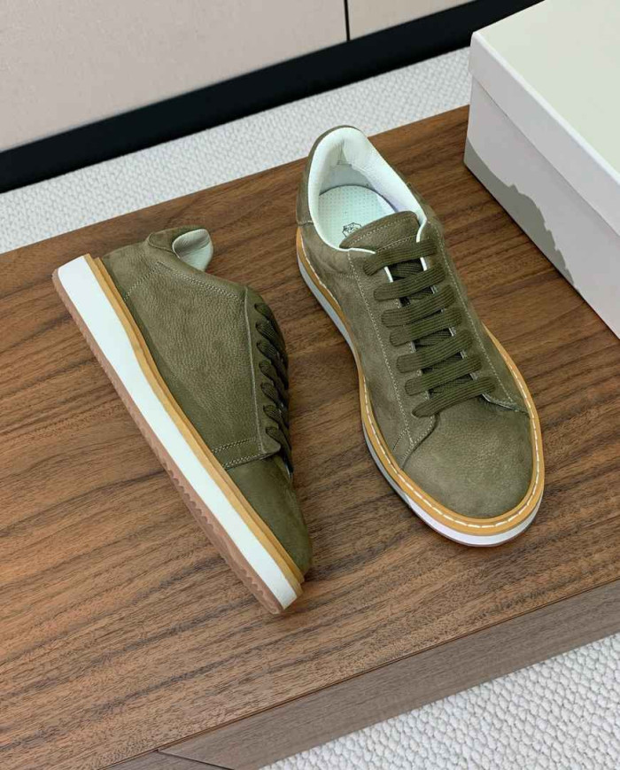 Brunello Cucinelli Men's Suede Casual Shoes
