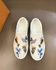 Louis Vuitton Printed Slip On Loafers