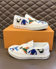 Louis Vuitton Printed Slip On Loafers
