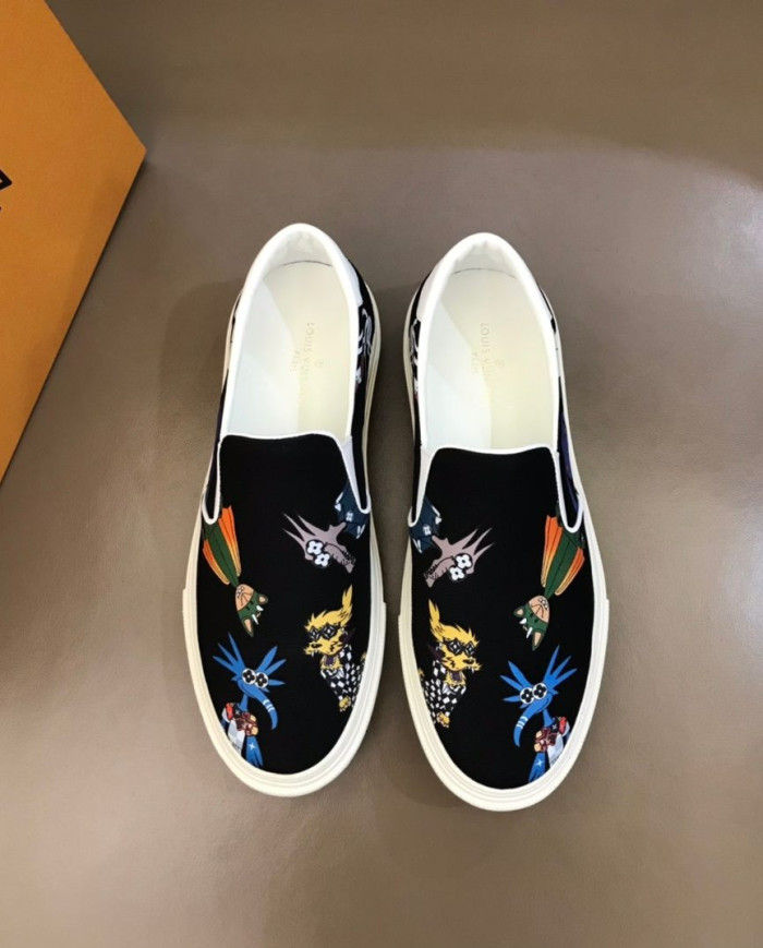 Louis Vuitton Printed Slip On Loafers