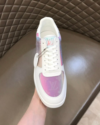 Louis Vuitton Gradient Print Low Top Lace Up Casual Shoes