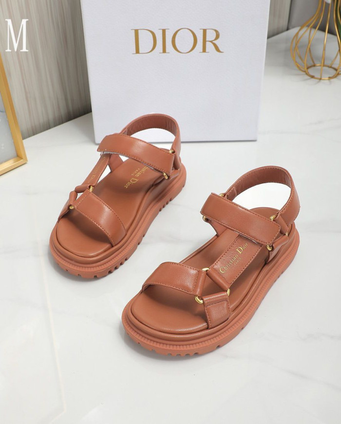 Dior D Wave Series T Strap Velcro Platform Sandals