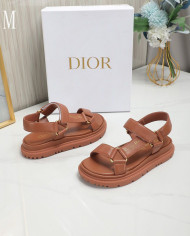 Dior D Wave Series T Strap Velcro Platform Sandals