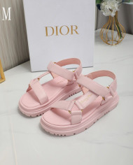 Dior D Wave Series T Strap Velcro Platform Sandals