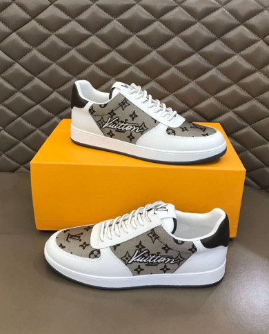Louis Vuitton Monogram Print Patchwork Low Top Casual Sneakers
