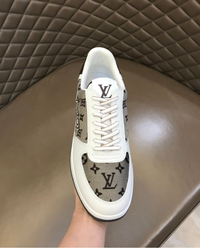 Louis Vuitton Monogram Print Patchwork Low Top Casual Sneakers