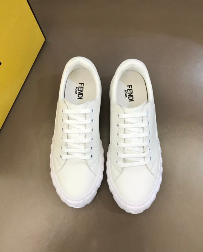Fendi Stylish Platform Lace Up Casual Skate Shoes