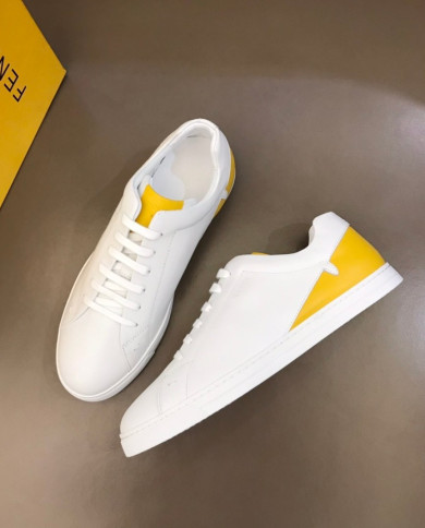 Fendi Low Top Lace Up Casual Sneakers