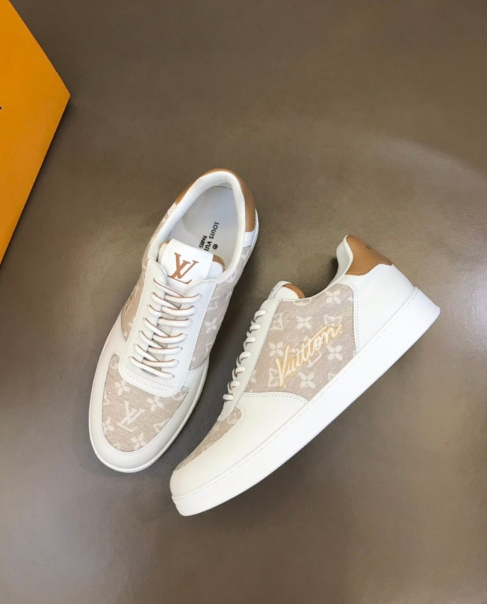 Louis Vuitton Monogram Print Patchwork Low Top Casual Sneakers