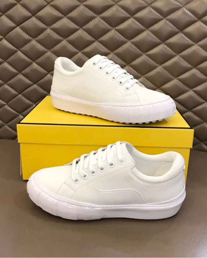 Fendi Stylish Platform Lace Up Casual Skate Shoes