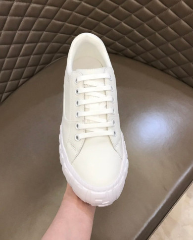 Fendi Stylish Platform Lace Up Casual Skate Shoes