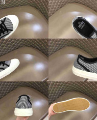 Fendi Houndstooth Pattern Low Top Lace Up Casual Shoes