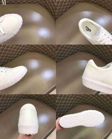 Fendi Stylish Platform Lace Up Casual Skate Shoes