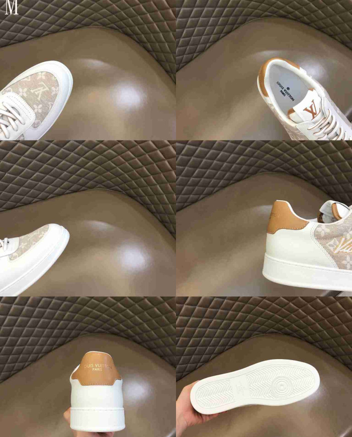 Louis Vuitton Monogram Print Patchwork Low Top Casual Sneakers