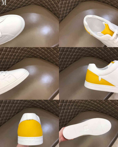 Fendi Low Top Lace Up Casual Sneakers