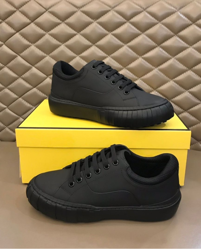 Fendi Stylish Platform Lace Up Casual Skate Shoes