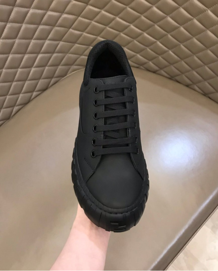 Fendi Stylish Platform Lace Up Casual Skate Shoes