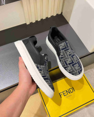 Fendi FF Logo Print Casual Loafers