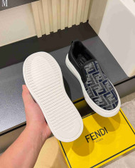 Fendi FF Logo Print Casual Loafers