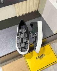 Fendi FF Logo Print Casual Loafers