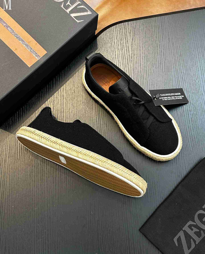 Ermenegildo Zegna Woven Espadrille Casual Shoes