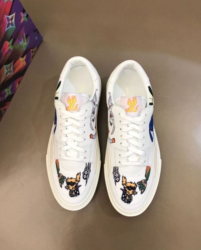 Louis Vuitton Ollie Cartoon Graffiti Low Top Casual Shoes