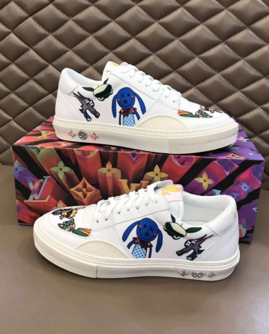 Louis Vuitton Ollie Cartoon Graffiti Low Top Casual Shoes