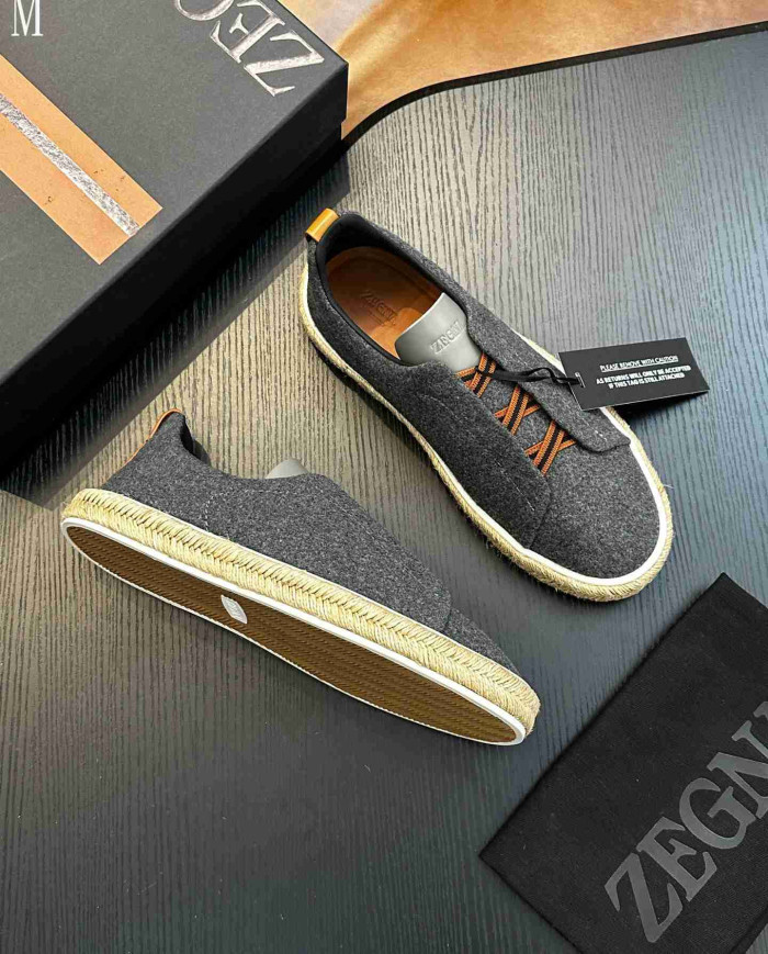 Ermenegildo Zegna Woven Espadrille Casual Shoes