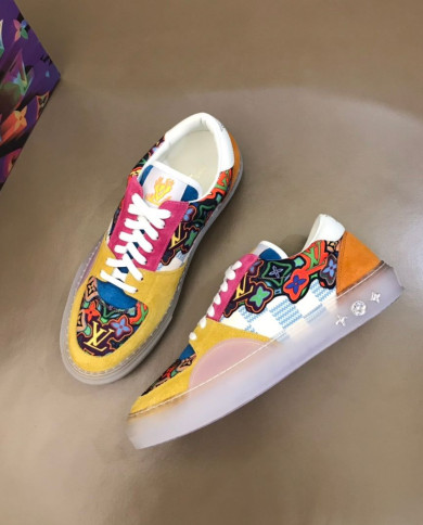 Louis Vuitton Ollie Multicolor Print Low Top Casual Shoes