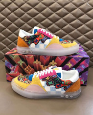 Louis Vuitton Ollie Multicolor Print Low Top Casual Shoes