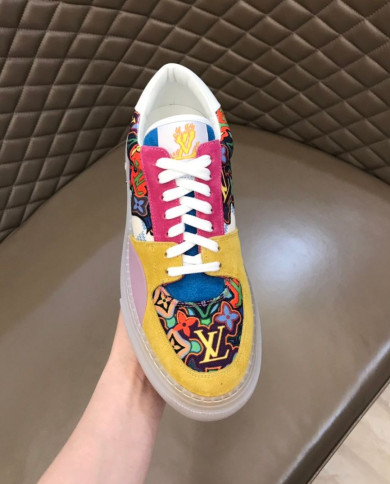 Louis Vuitton Ollie Multicolor Print Low Top Casual Shoes