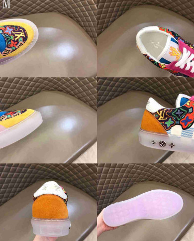 Louis Vuitton Ollie Multicolor Print Low Top Casual Shoes