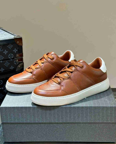 Ermenegildo Zegna Tiziano Leather Casual Sport Shoes