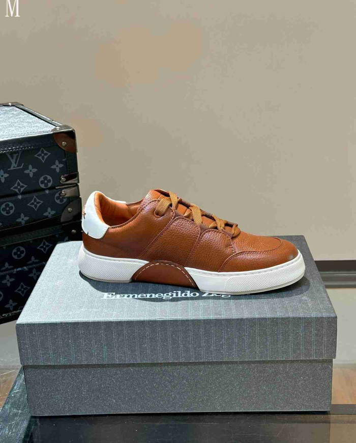 Ermenegildo Zegna Tiziano Leather Casual Sport Shoes