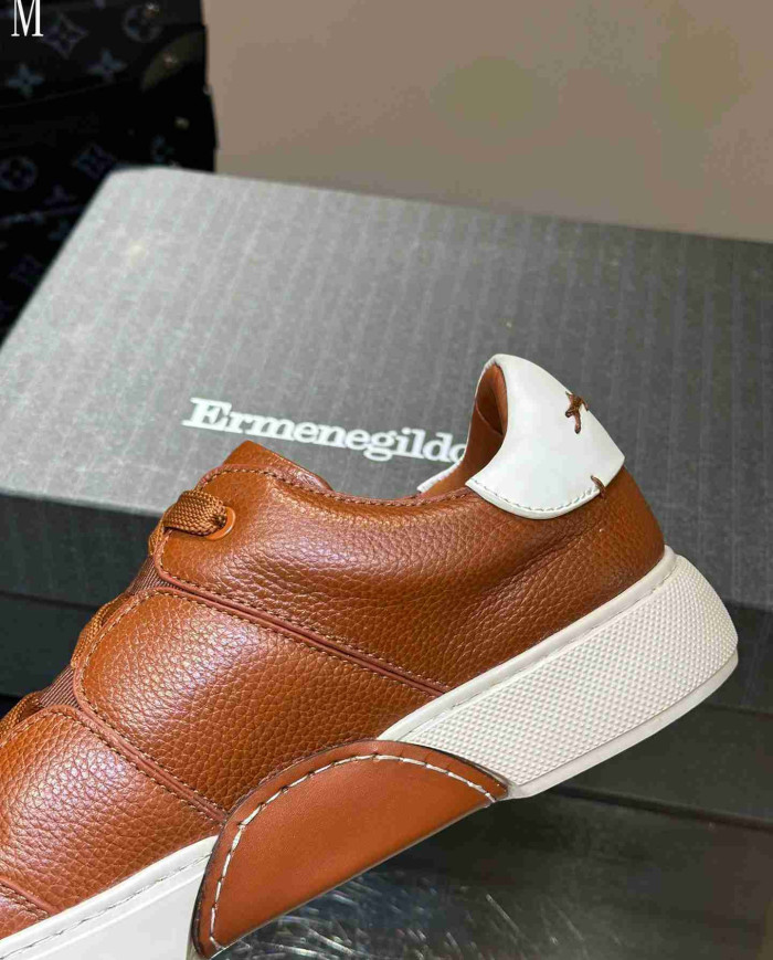 Ermenegildo Zegna Tiziano Leather Casual Sport Shoes