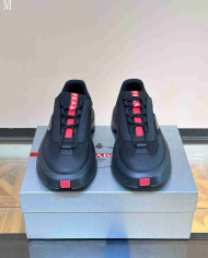 Prada Triangle Logo Low Top Casual Sport Shoes