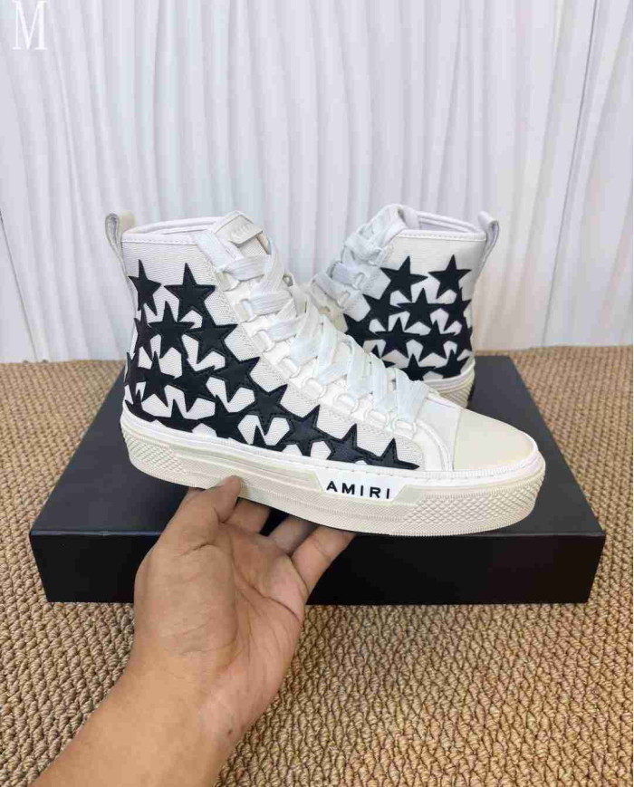 AMIRI Stars Print High Top Casual Sneakers
