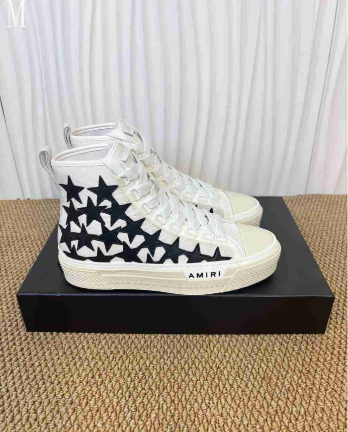 AMIRI Stars Print High Top Casual Sneakers