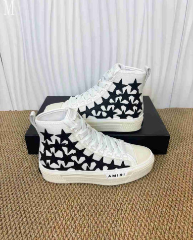 AMIRI Stars Print High Top Casual Sneakers