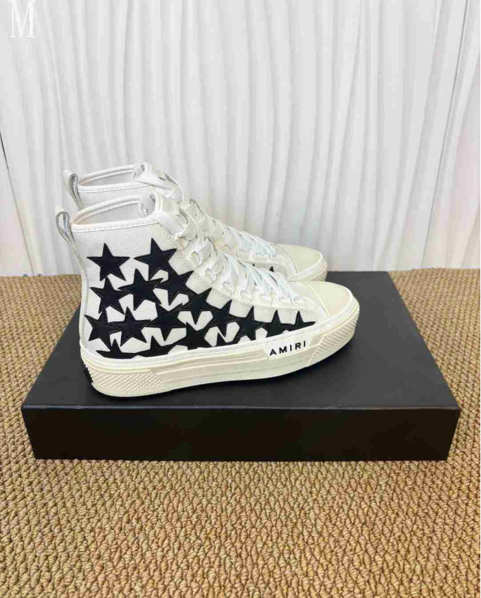 AMIRI Stars Print High Top Casual Sneakers