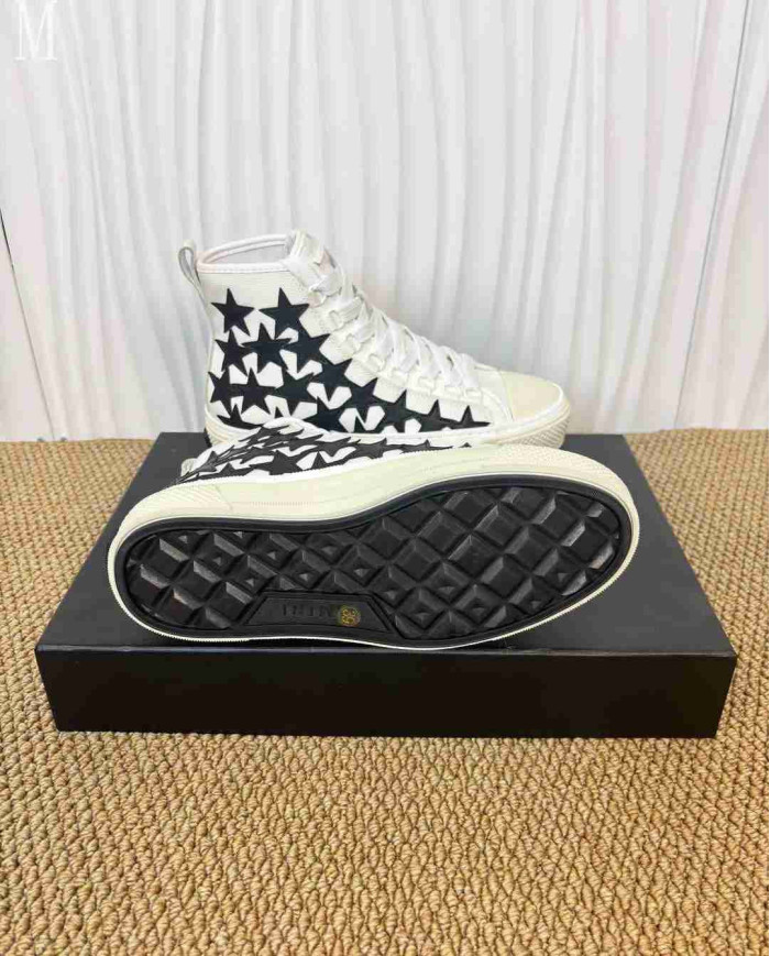 AMIRI Stars Print High Top Casual Sneakers
