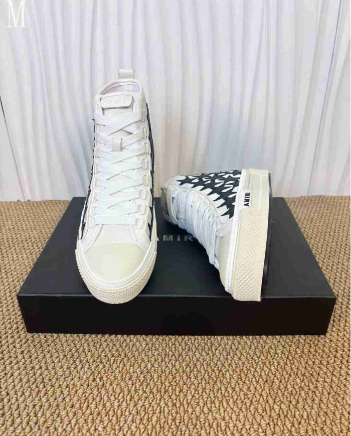 AMIRI Stars Print High Top Casual Sneakers