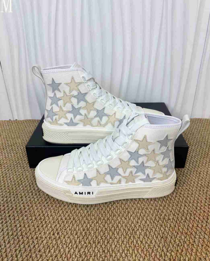 AMIRI Stars Print High Top Casual Sneakers
