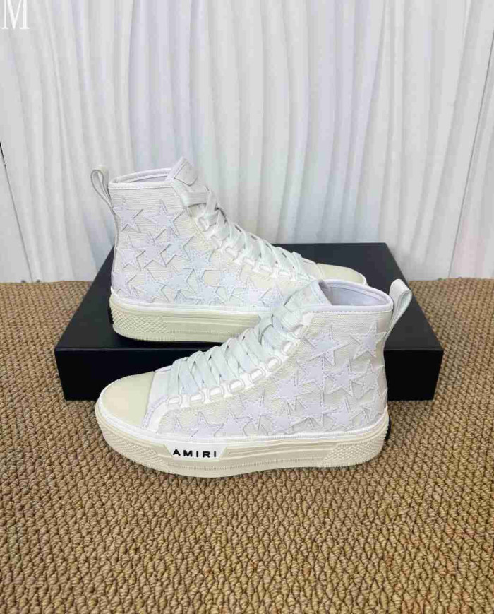 AMIRI Stars Print High Top Casual Sneakers