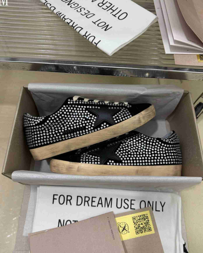 Golden Goose Superstar Series Rhinestone Casual Shoes