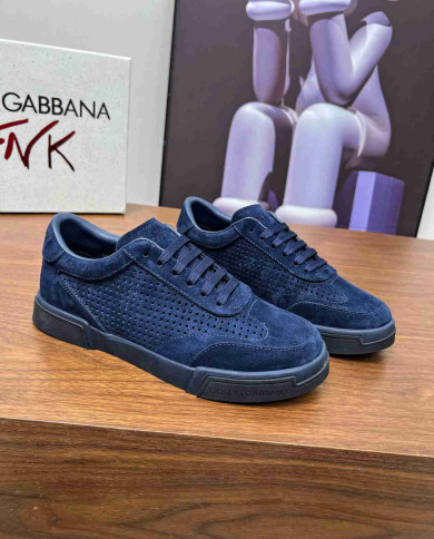 Dolce & Gabbana Perforated Suede Casual Sneakers