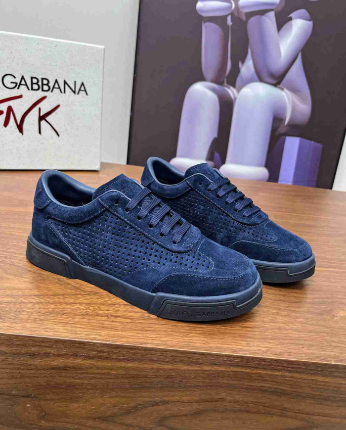 Dolce & Gabbana Perforated Suede Casual Sneakers