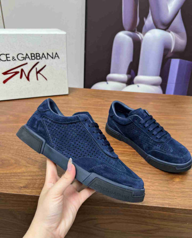 Dolce & Gabbana Perforated Suede Casual Sneakers